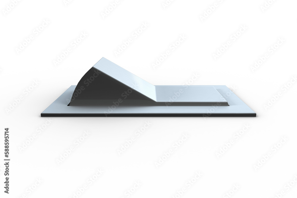 Digitally generated white flip switch Digitally generated white flip switch