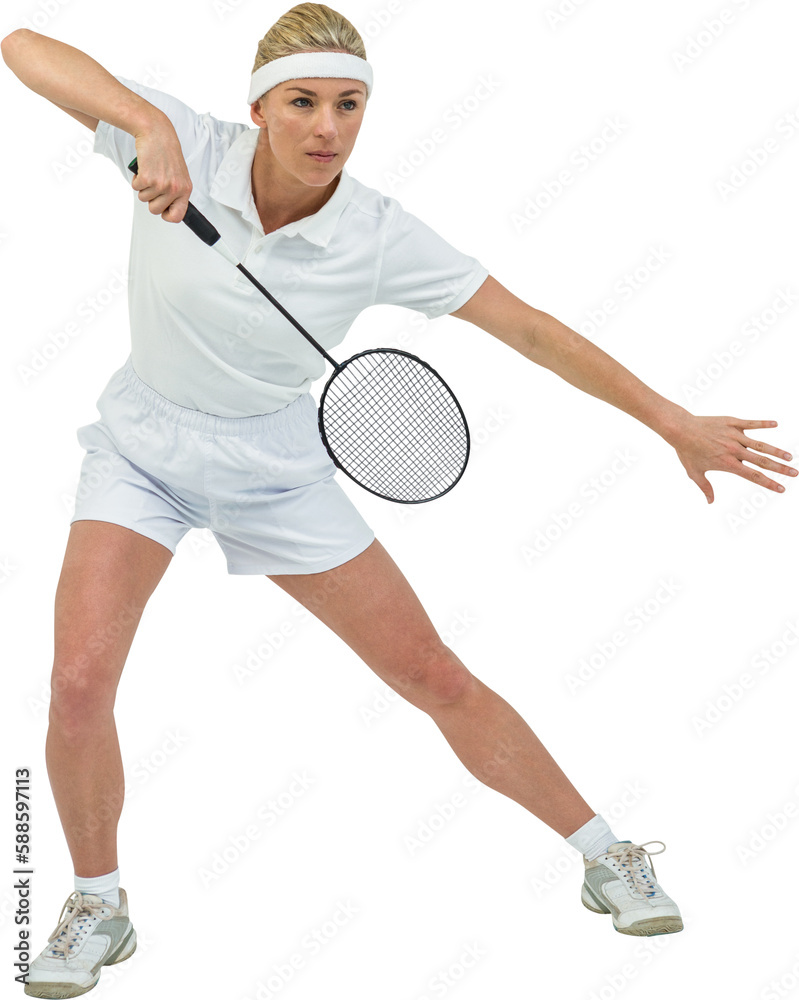 Fototapeta premium Badminton player playing badminton