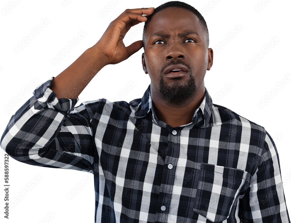 Naklejka premium Man standing against white background