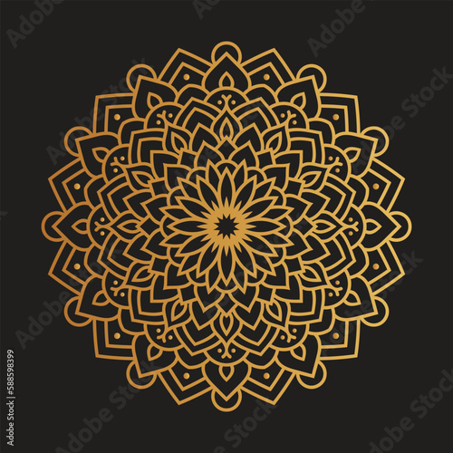 Luxury Golden Mandala Decorative Pattern Background © sabbir