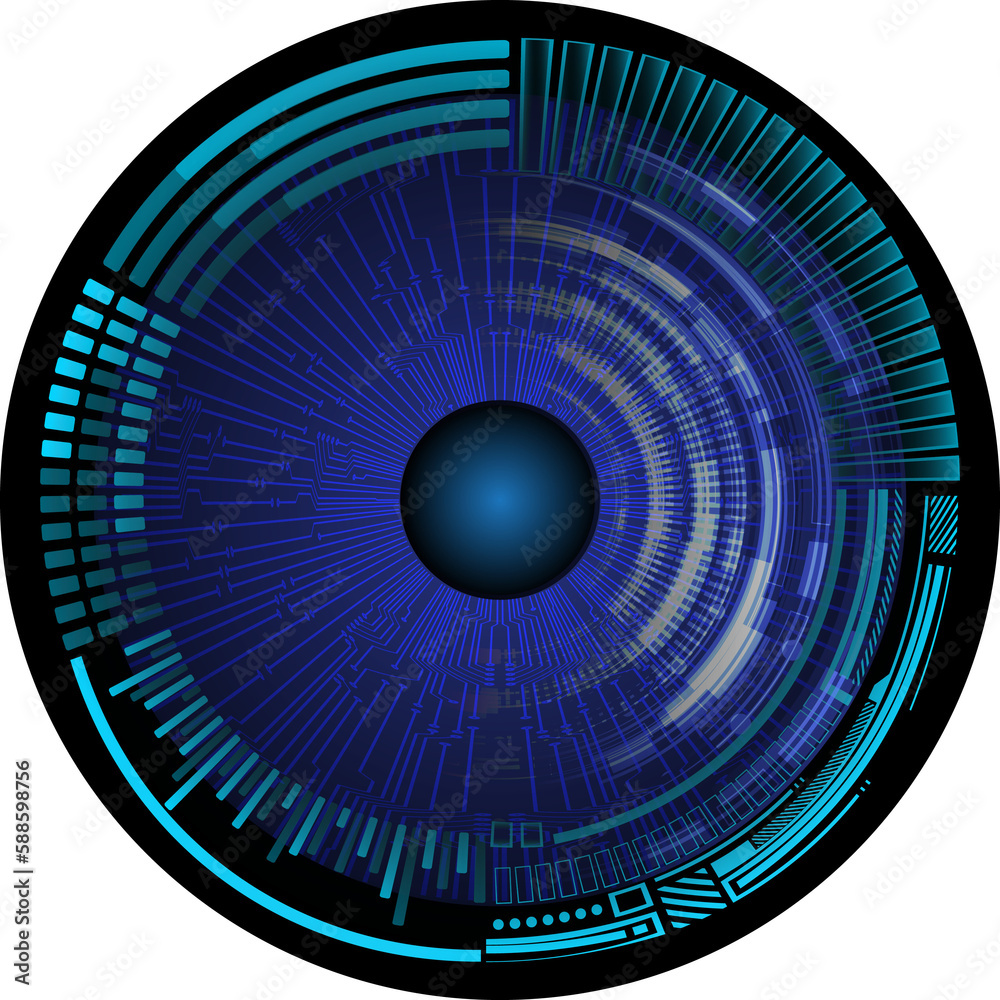 Blue eye cyber circuit future technology concept background Blue eye cyber circuit future technology concept background