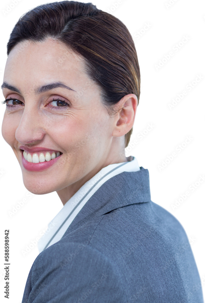 Smiling businessman over white background Smiling businessman over white background
