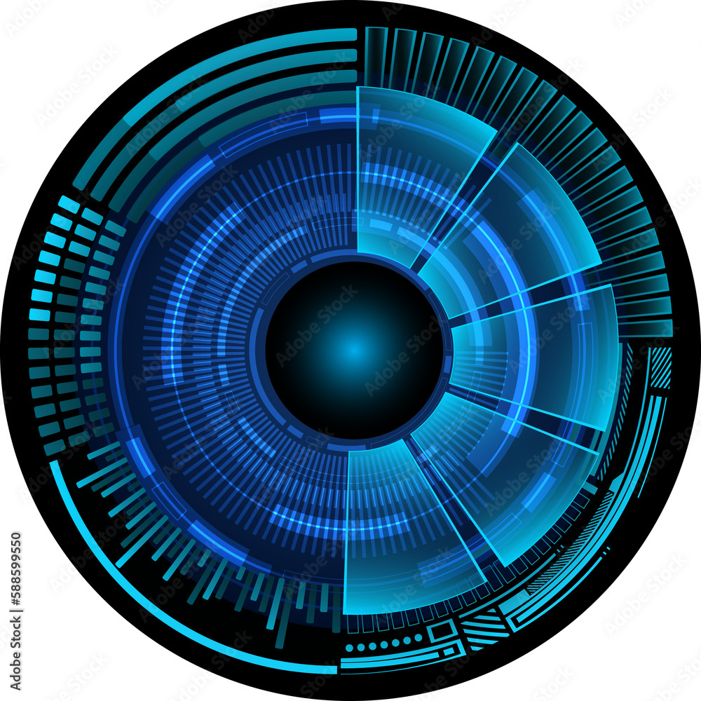 Blue eye cyber circuit future technology concept background Blue eye cyber circuit future technology concept background