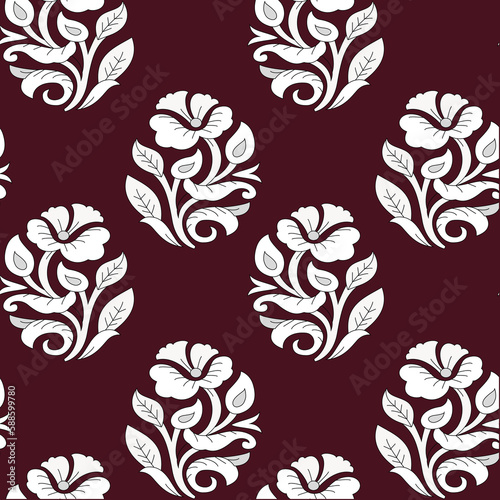 seamless vector flower design pattern on background11 photo