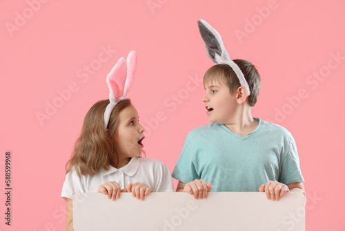 Shocked little children in ...