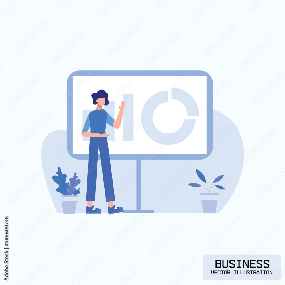 Business Marketing illustrations. Mega set. Collection of scenes with men and women taking part in business activities. Trendy vector style Business Marketing illustrations. Mega set. Collection of scenes with men and women taking part in business activities. Trendy vector style