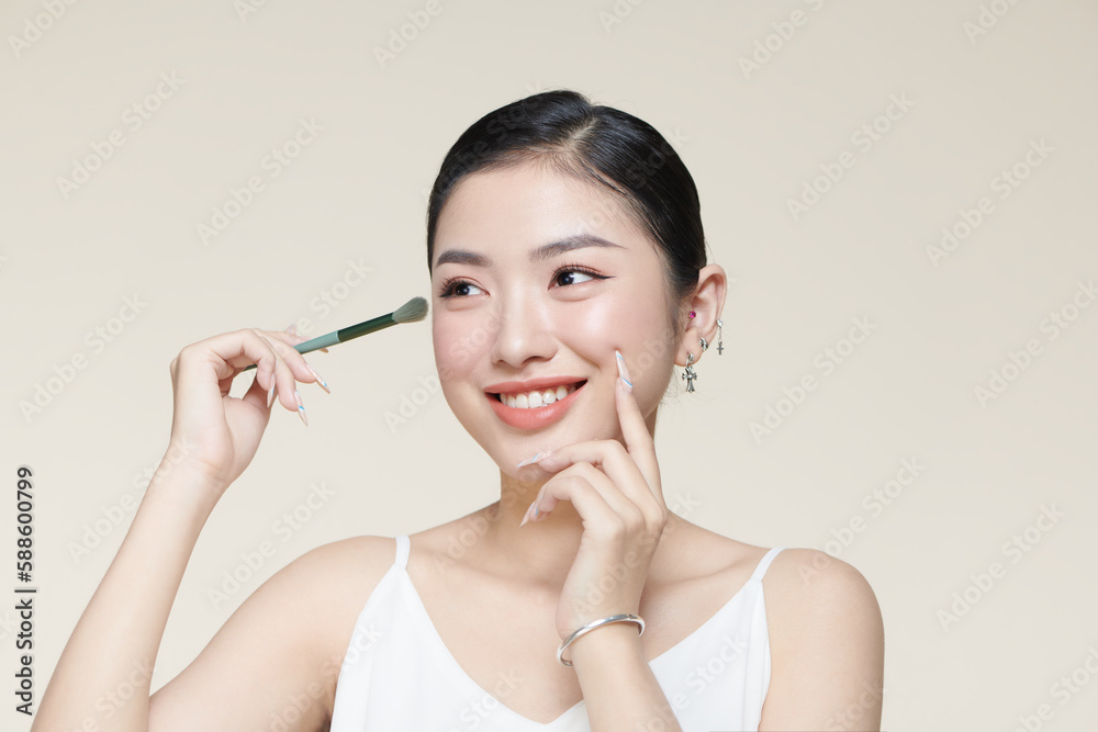 Portrait of a gorgeous blond in professional makeup. Portrait of a gorgeous blond in professional makeup.