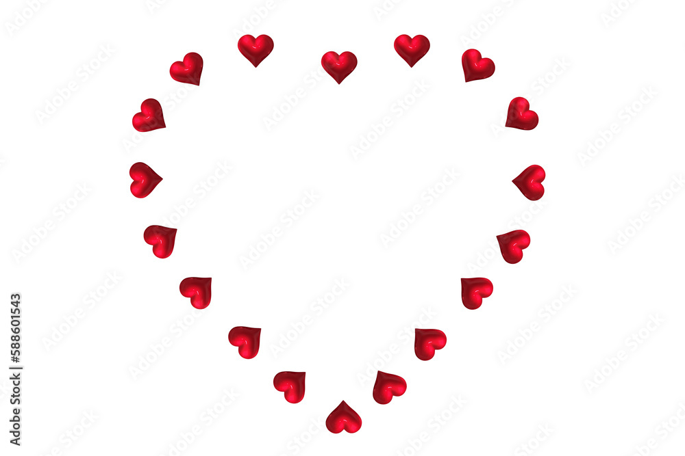 Red love hearts