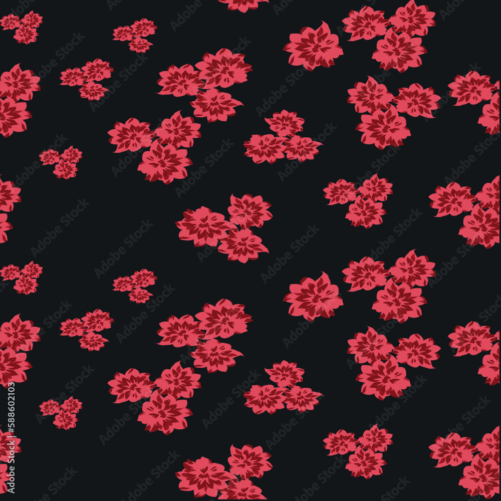 seamless vector flower design pattern on background11 seamless vector flower design pattern on background11