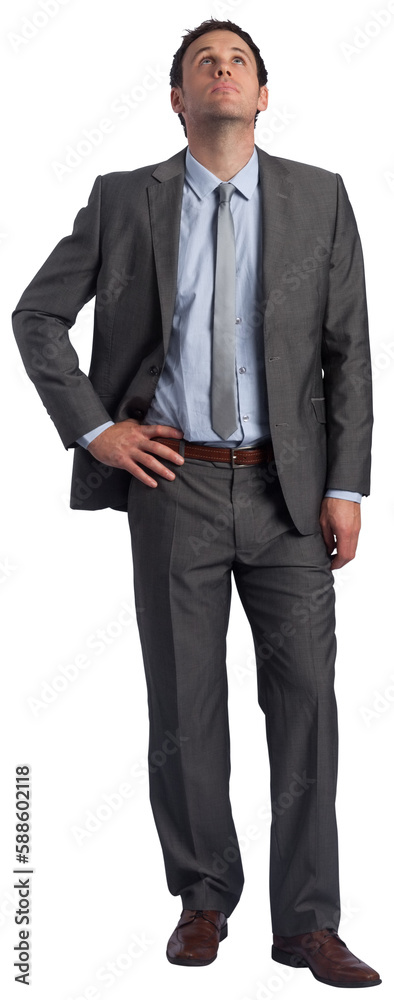 Serious businessman with hand on hip Serious businessman with hand on hip