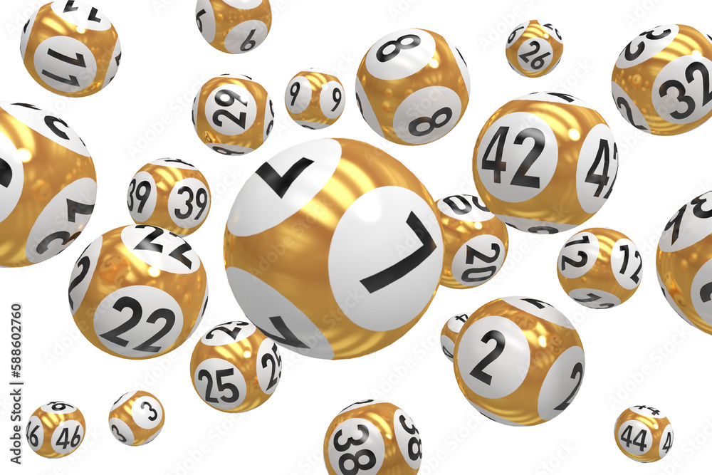 Fototapeta premium Lottery balls with numbers
