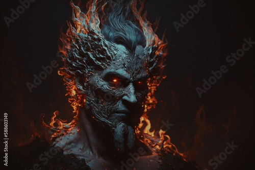 Hades Aida. Historical Old and Ancient Mythology - Olympic Gods. Greek rulers and lords , heavenly powers, kings. ancient third generation gods, supreme deities who dwelt. Generative AI