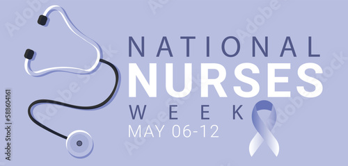 May 06 to 12 is National Nurses week. Template for background, banner, card, poster.