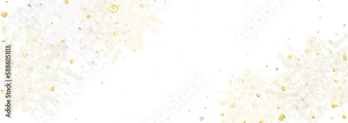 金銀のスパンコールをちりばめたゴールド系の背景