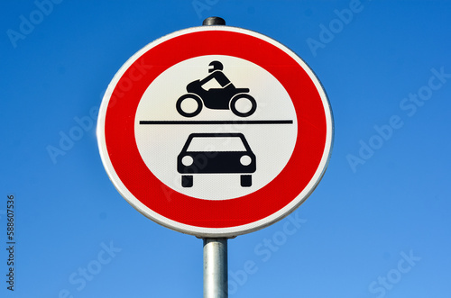 Motorcycles and cars prohib...