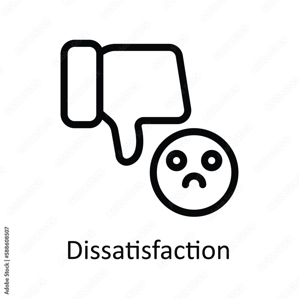 Dissatisfaction Vector outline Icons. Simple stock illustration stock Dissatisfaction Vector outline Icons. Simple stock illustration stock