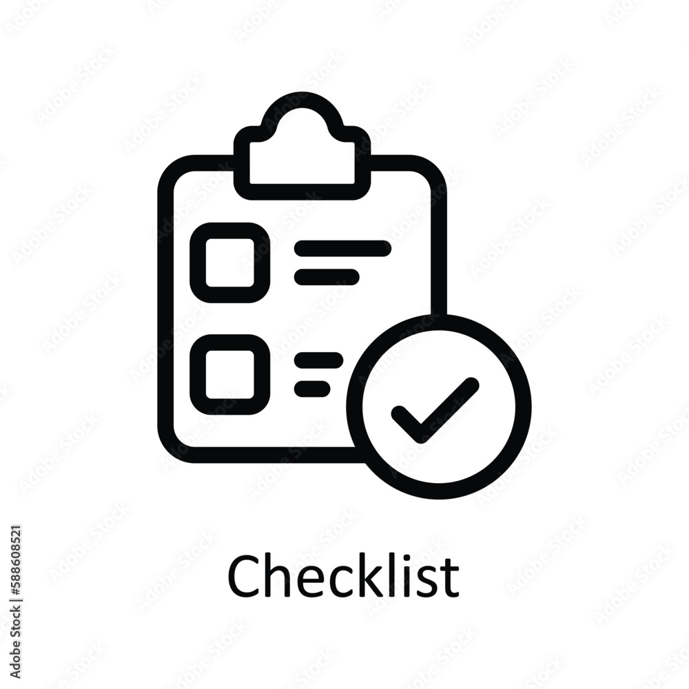 Checklist Vector outline Icons. Simple stock illustration stock Checklist Vector outline Icons. Simple stock illustration stock