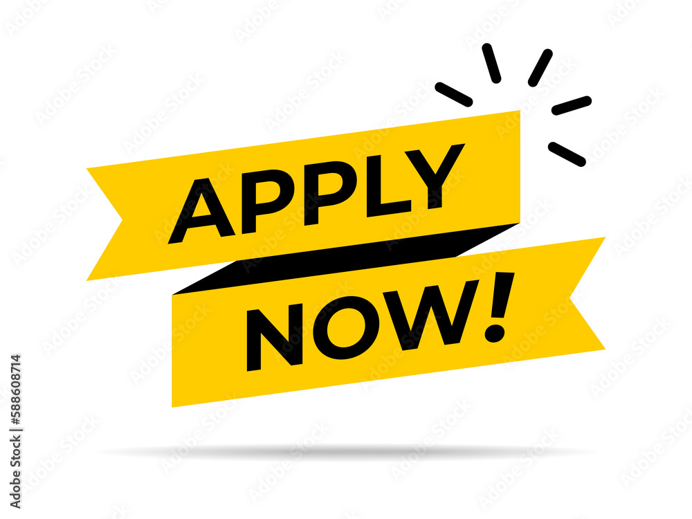 Apply Now Banner Sign. Apply Now Speech Bubble Label. Apply Now Ribbon. Vector Illustration Apply Now Banner Sign. Apply Now Speech Bubble Label. Apply Now Ribbon. Vector Illustration
