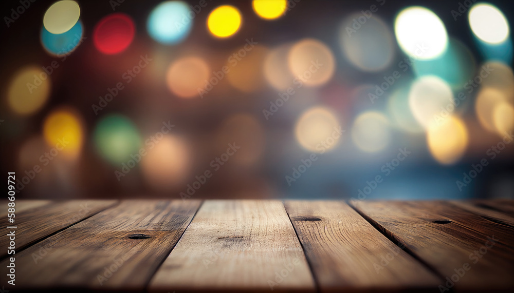 Empty old wooden table background Empty old wooden table background
