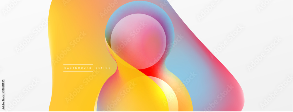 Fluid abstract background. Liquid color gradients composition. Round shapes and circle flowing design for wallpaper, banner, background or landing Fluid abstract background. Liquid color gradients composition. Round shapes and circle flowing design for wallpaper, banner, background or landing