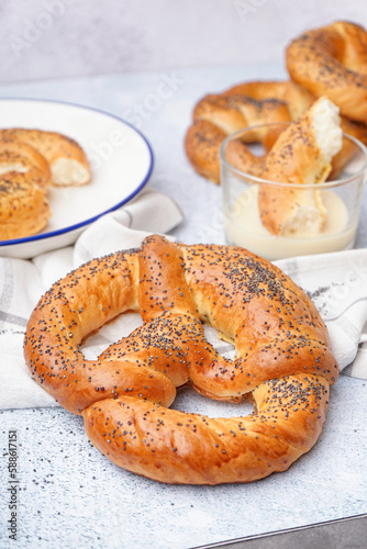 Freshly baked poppy seed pr...