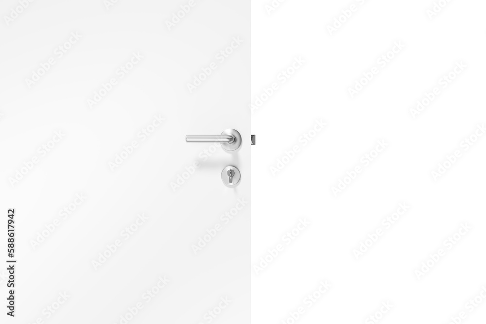 Fototapeta premium Door with metal doorknob and lock
