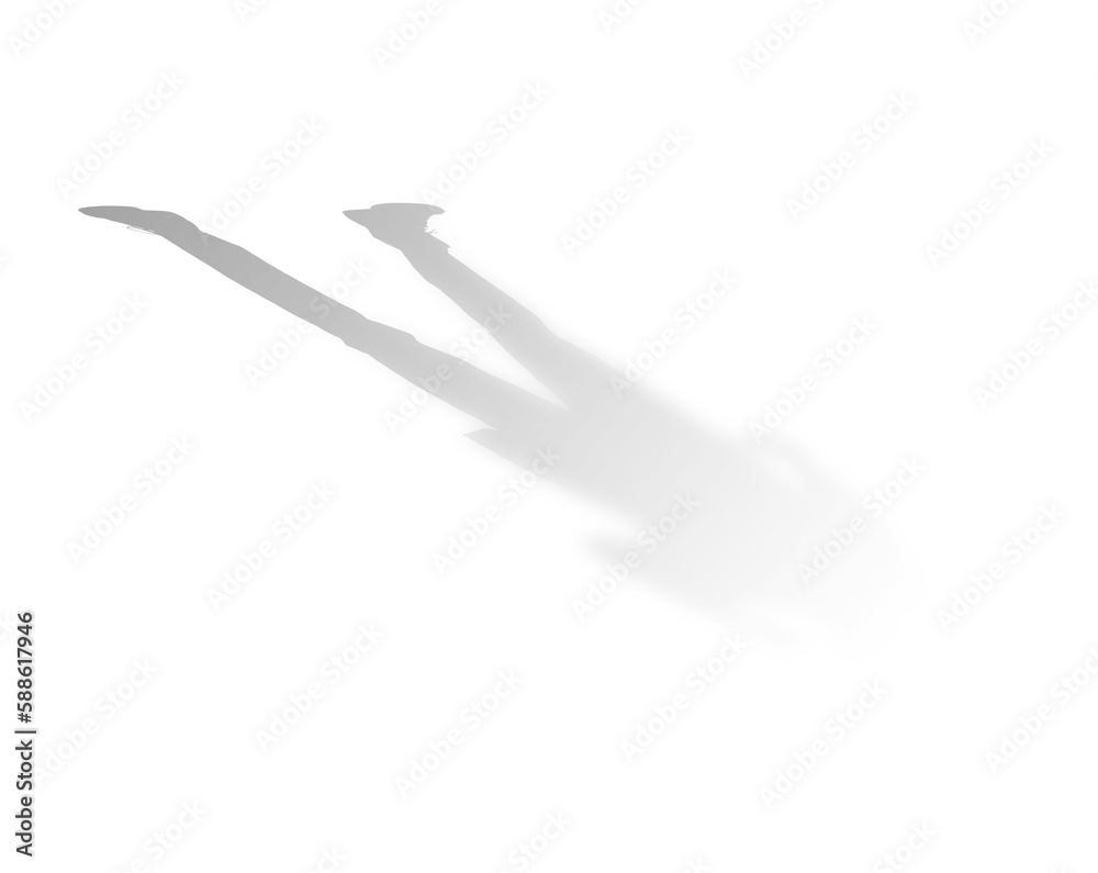 Person shadow on white background Person shadow on white background