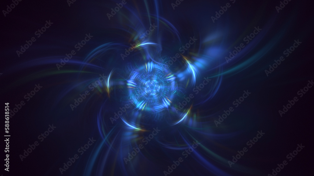 Obraz premium 3D rendering abstract circle light background