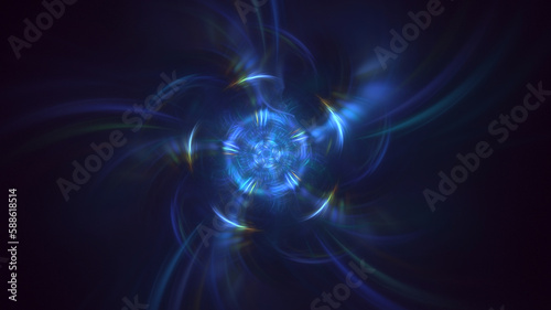 3D rendering abstract circle light background