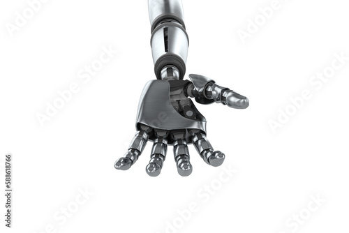 Illustration of shiny robot hand