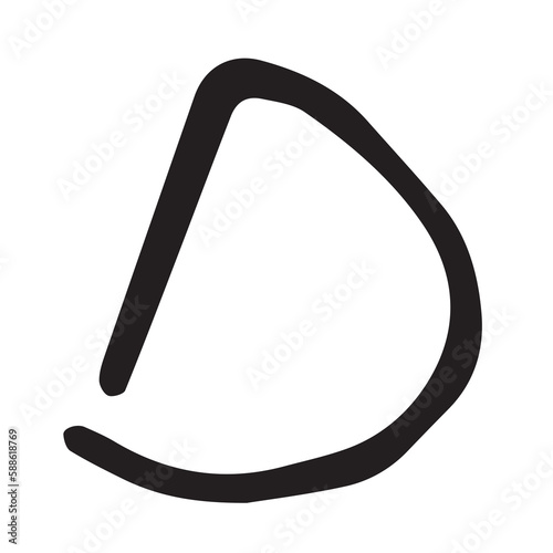 Digitally generated image of letter d