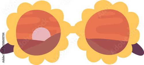 Sunglasses With Sunrise Landscape