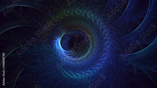 3D rendering abstract circle light background