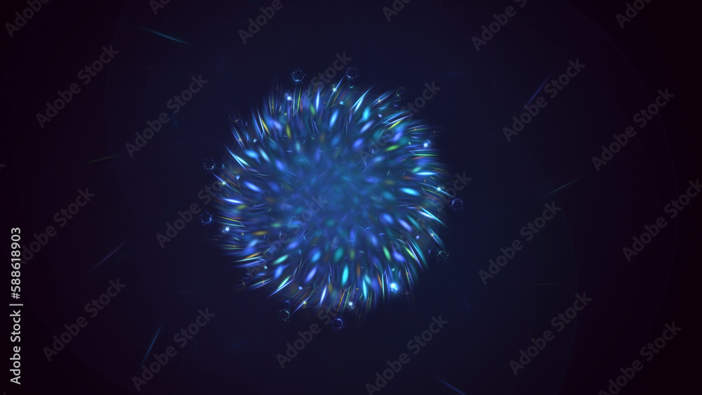 Fototapeta premium 3D rendering abstract circle light background