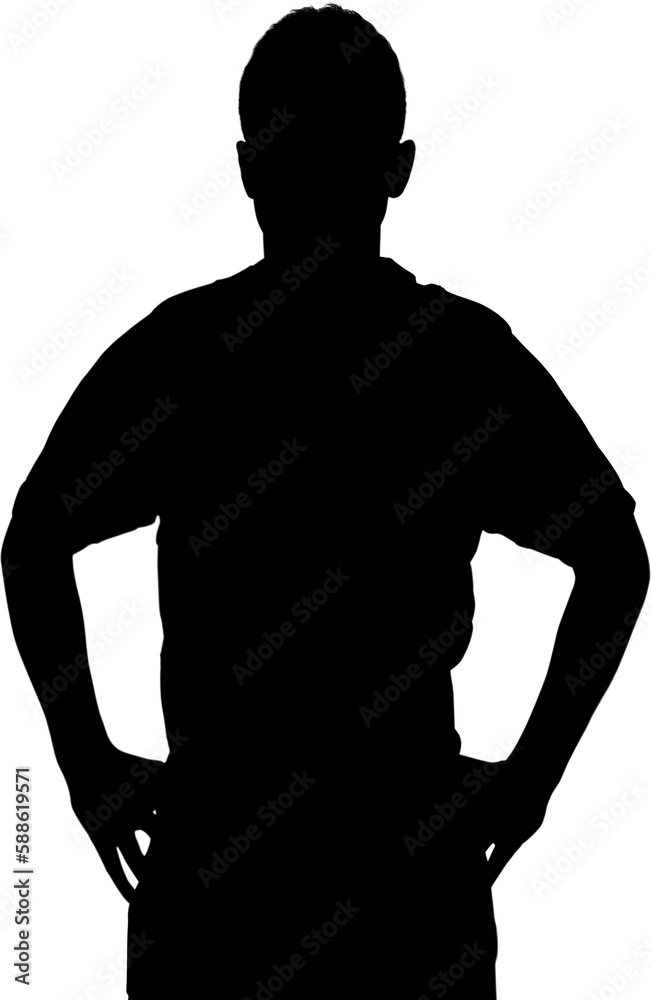 Male standing with hands on waist