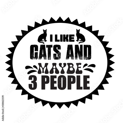i like cats and maybe 3 people svg