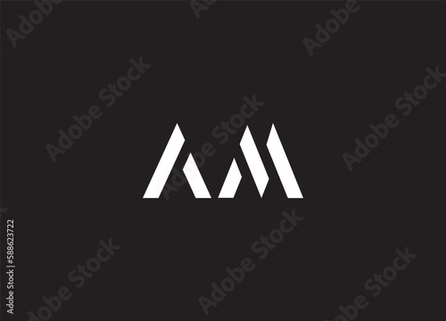 abstract outstanding professional business PM logo design