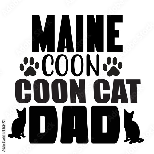maine coon cat dad svg