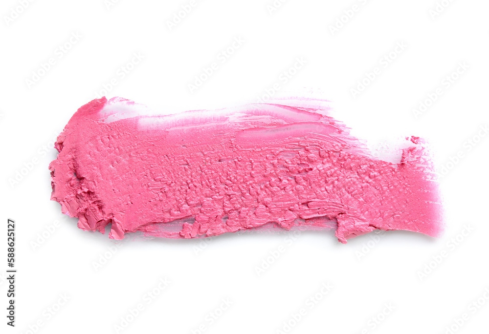 Fototapeta premium Pink lipstick smudge, beauty and cosmetics product texture