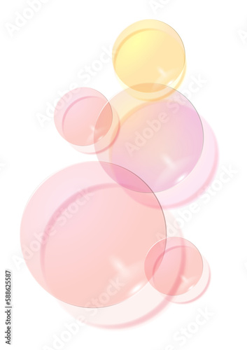 ピンク系の背景透過アクリル板