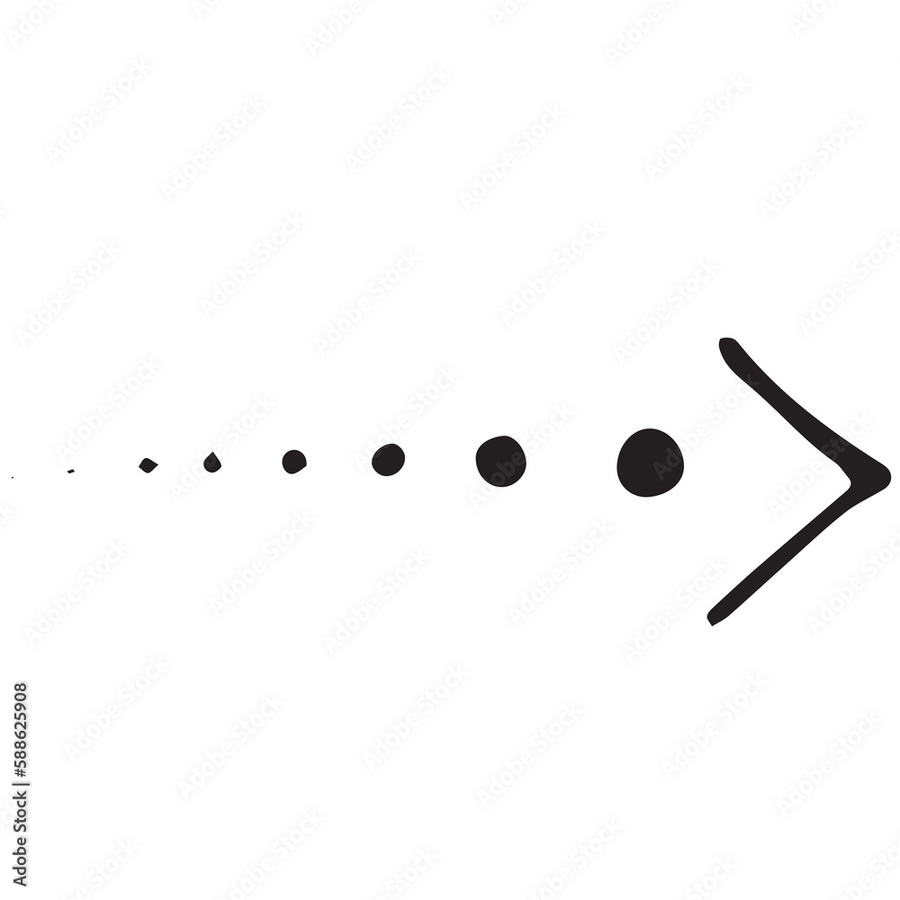 Digitally generated image of dotted arrow sign Digitally generated image of dotted arrow sign
