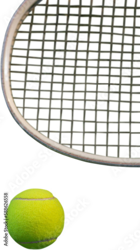 Tennis ball with racket