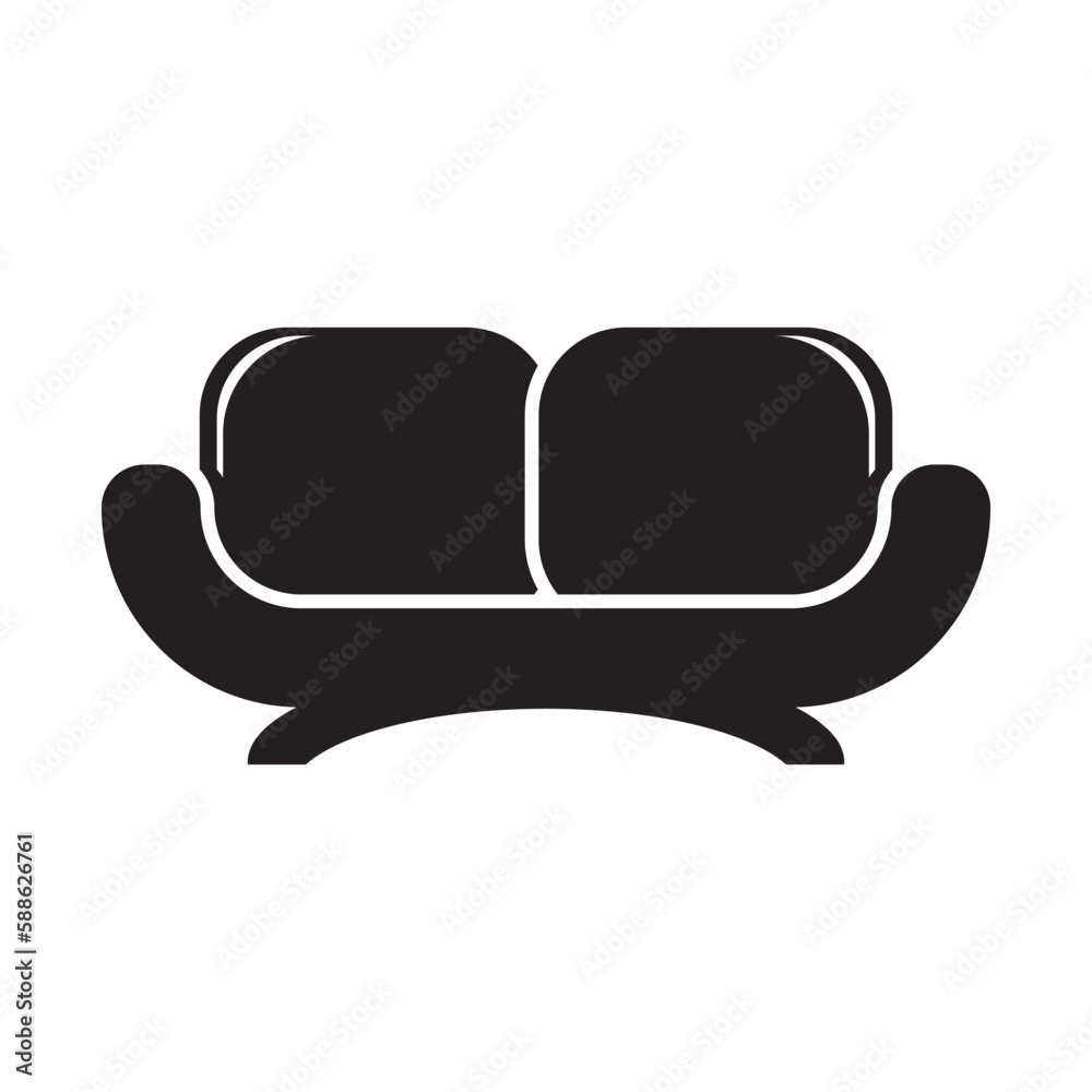 Sofa chair logo icon,illustration design template Sofa chair logo icon,illustration design template