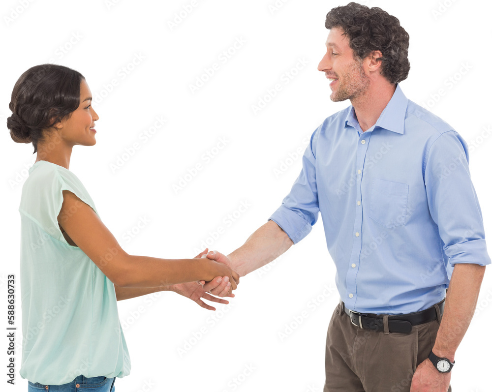 Confident business people shaking hands Confident business people shaking hands