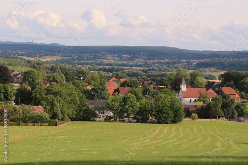 Blick über das Ruhrtal bei Ense im Kreis Soest	 photo