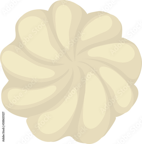 Zephyr icon isometric vector. Freshly cooked white round sweet marshmallow icon. Dessert, food concept
