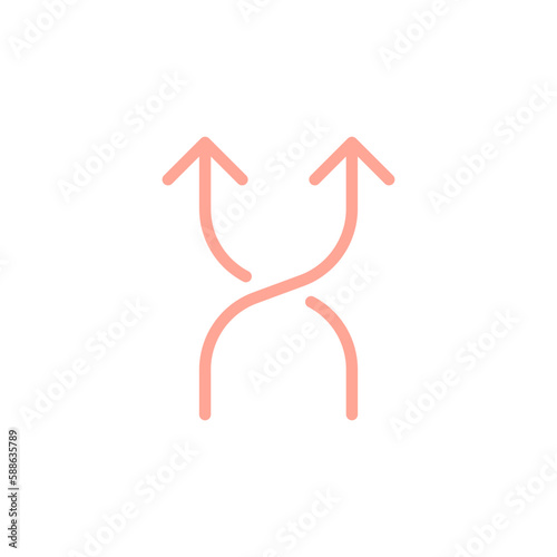 Arrow Thin Outline Symbol. Navigation, UI/UX Button