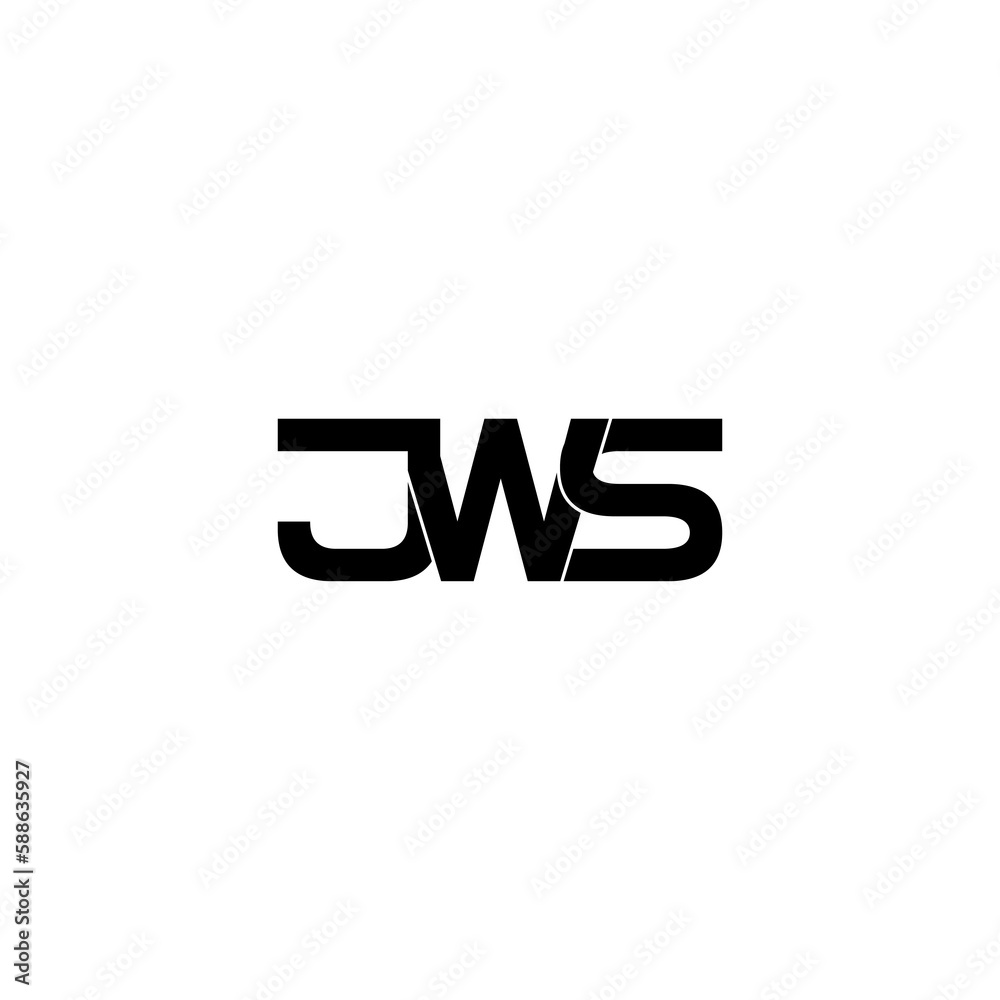 jws initial letter monogram logo design jws initial letter monogram logo design