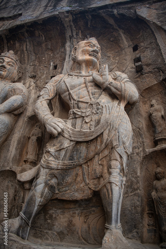 Longmen Grottoes ( Dragon's Gate Grottoes) or Longmen Caves. UNESCO World Heritage of tens of thousands of statues of Buddha and his disciples