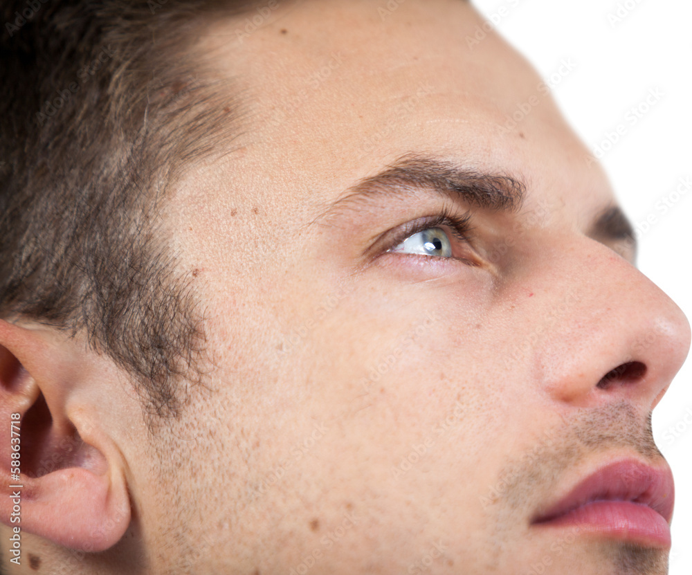 Close-up of man wearing contact lens Close-up of man wearing contact lens